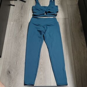 Adanola Teal Blue set bra and Leggings